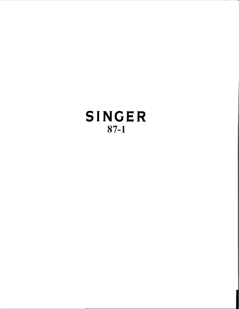 Singer 87-1 Installation and operation manual
