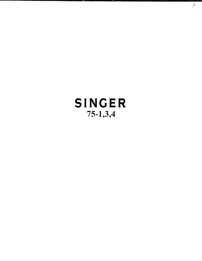 Singer 75-1 Installation and operation manual