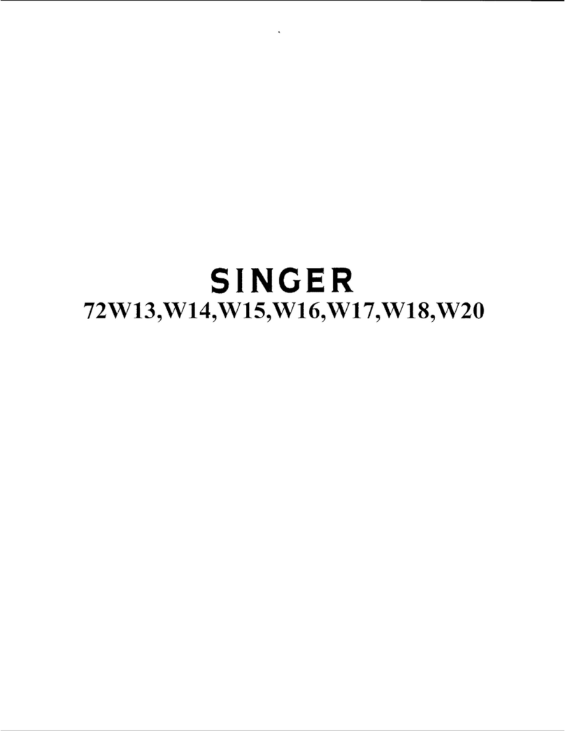 Singer 72W13 User manual