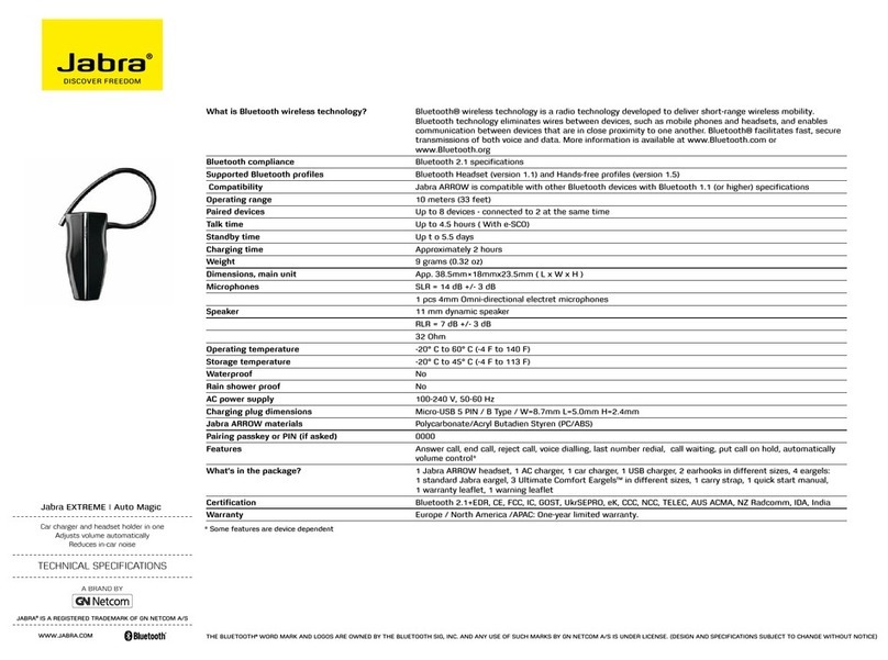 Jabra EXTREME User manual Jabra EXTREME User manual