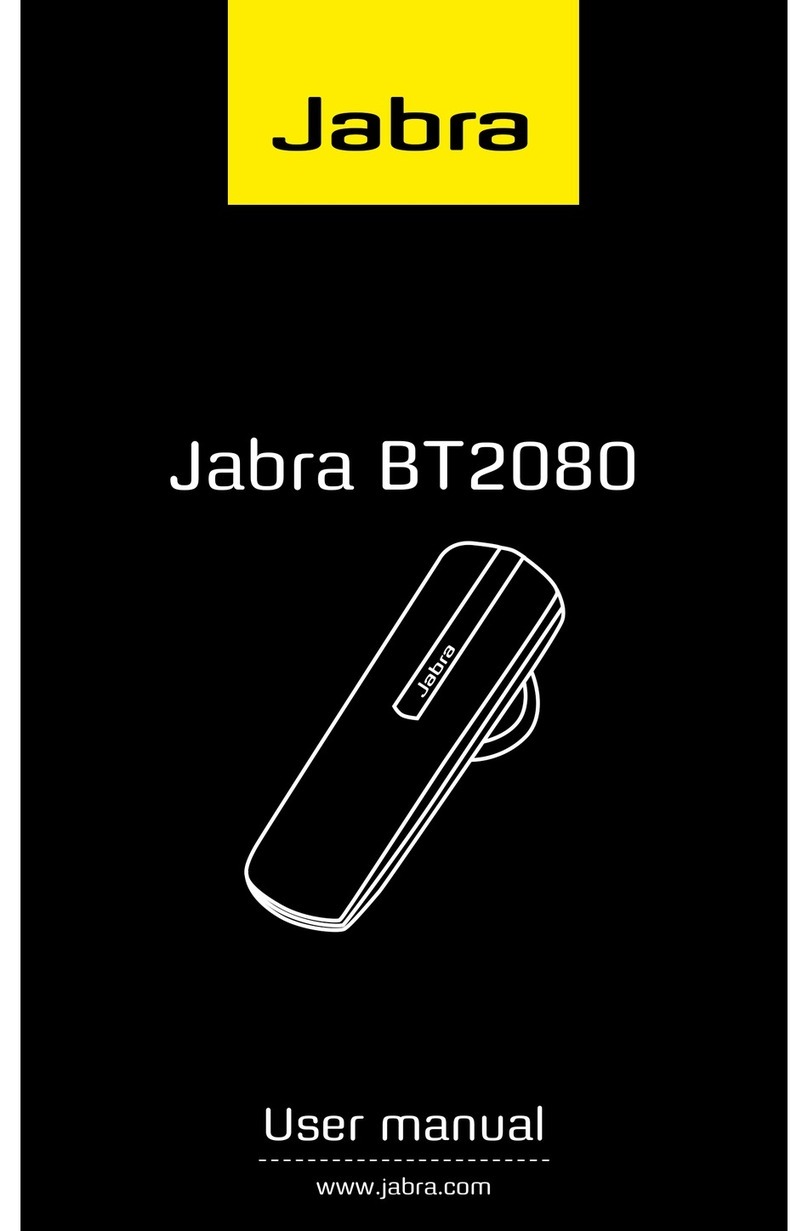 Jabra BT2080 - Headset - Ear-bud user manual