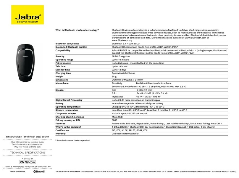 Jabra CRUISER User manual