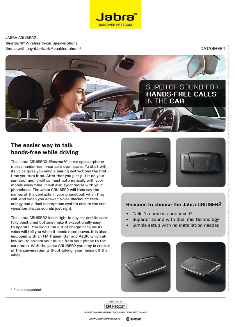 Jabra CRUISER2 HSF002 datasheet
