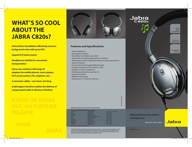 Jabra C820s - Headphones - Binaural User manual Jabra C820s - Headphones - Binaural User manual