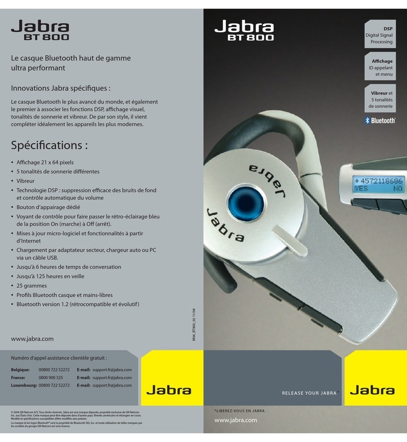 Jabra BT 800 User manual
