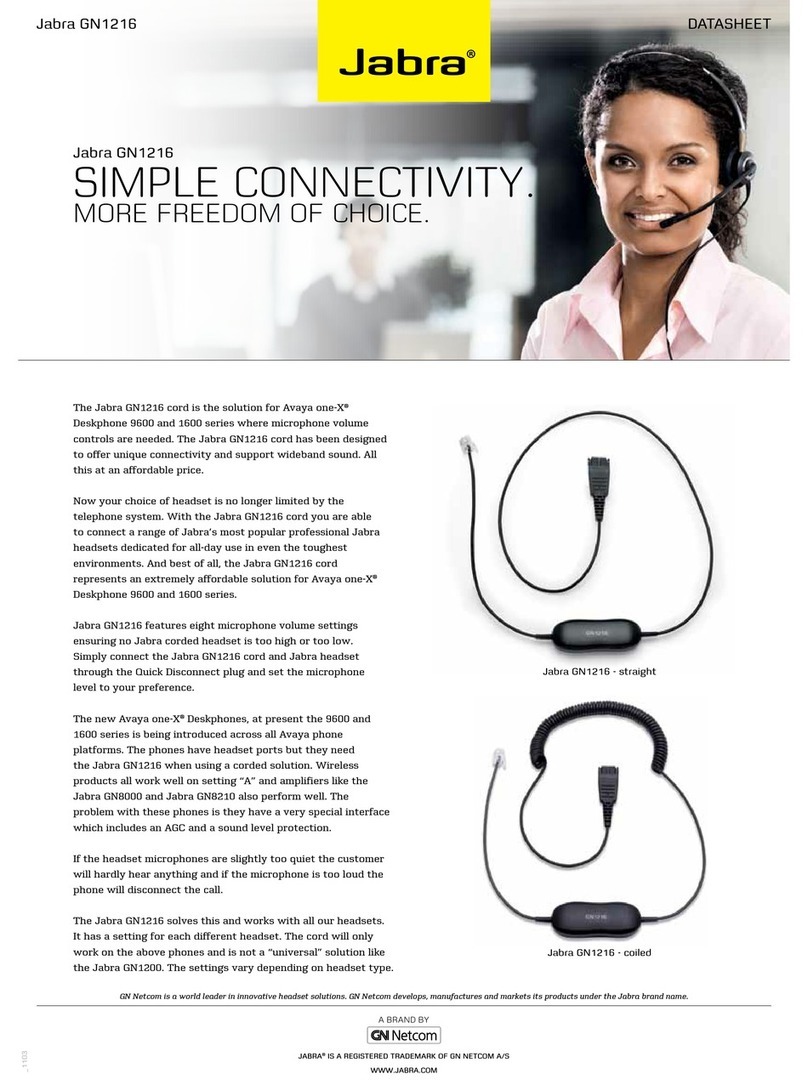 Jabra GN 1216 User manual Jabra GN 1216 User manual