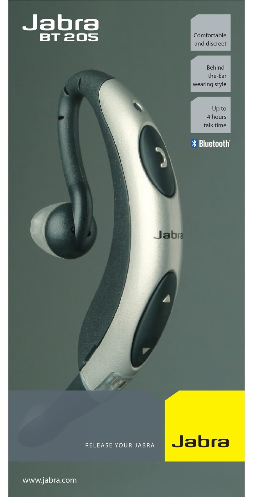 Jabra BT205 - quick start guide