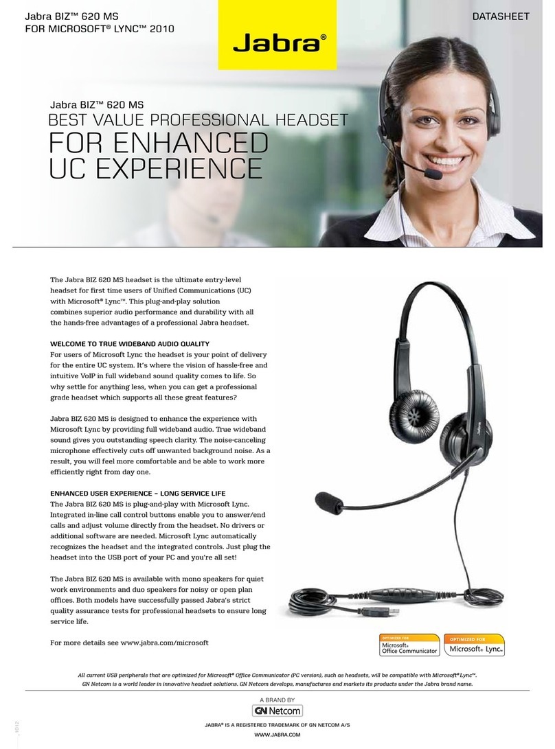 Jabra BIZ 620 MS User manual