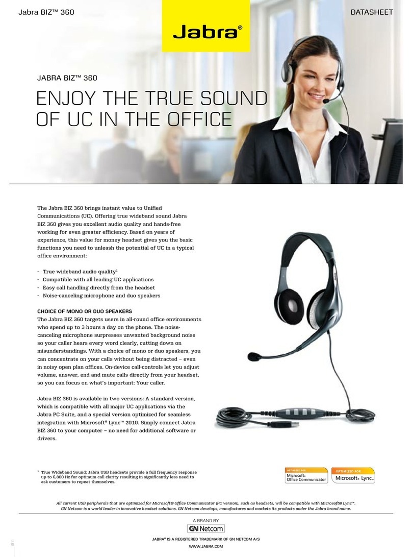 Jabra BIZ 360 User manual