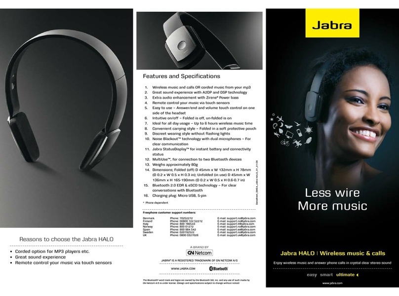 Jabra BT650S User manual Jabra BT650S User manual