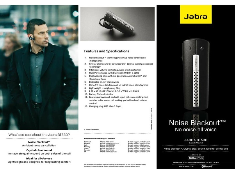 Jabra BT530 - TECHNISCHE DATEN quick start guide