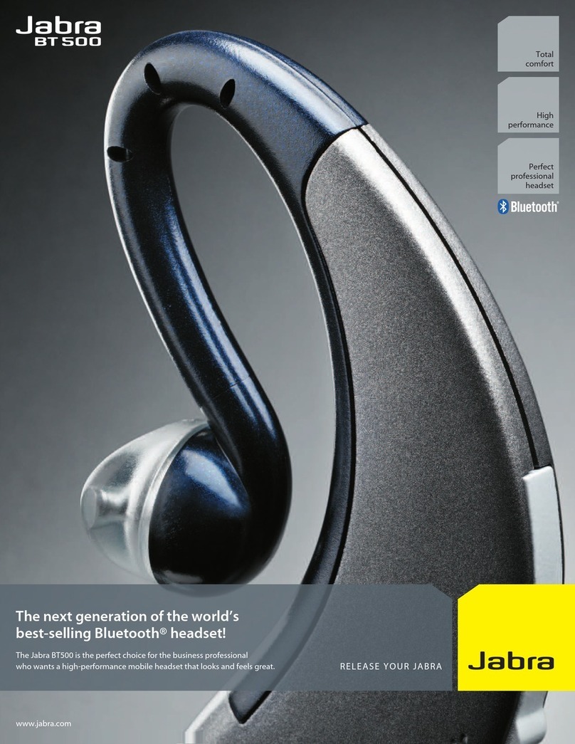 Jabra BT500 - Headset - Over-the-ear User manual