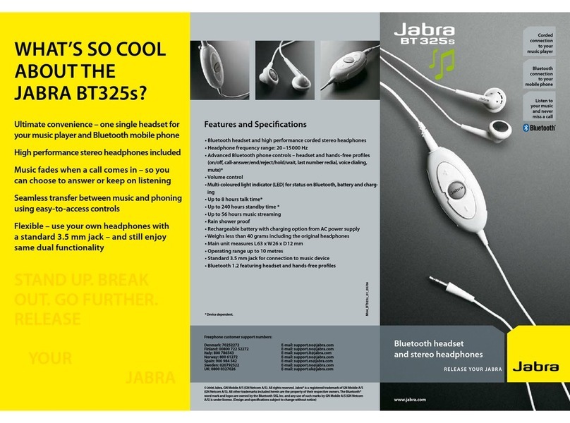 Jabra BT325s quick start guide