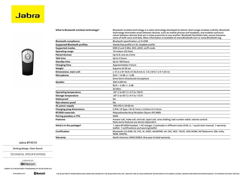 Jabra BT4010 datasheet