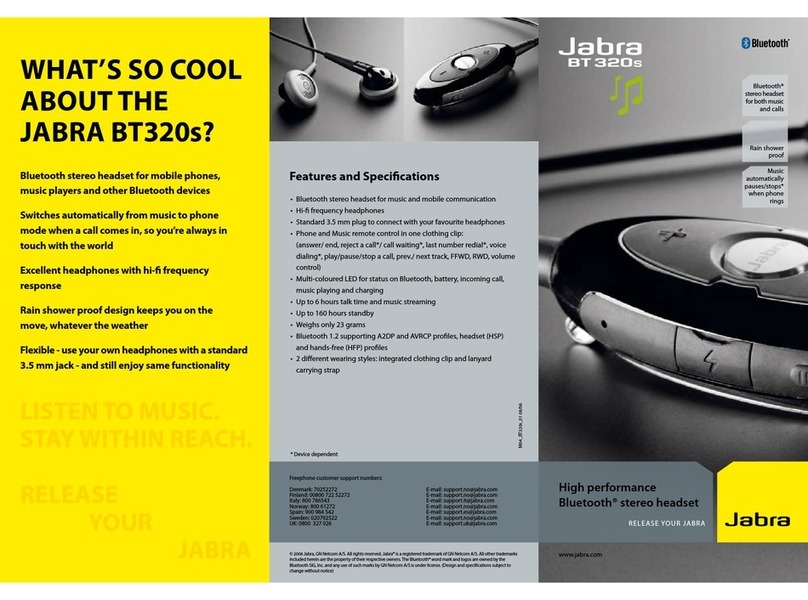 Jabra BT 320S User manual