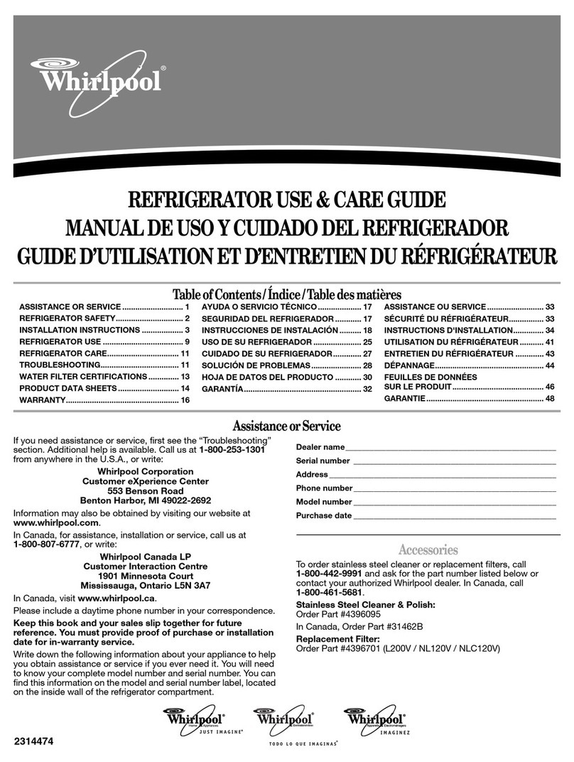 Whirlpool 2314474 User manual