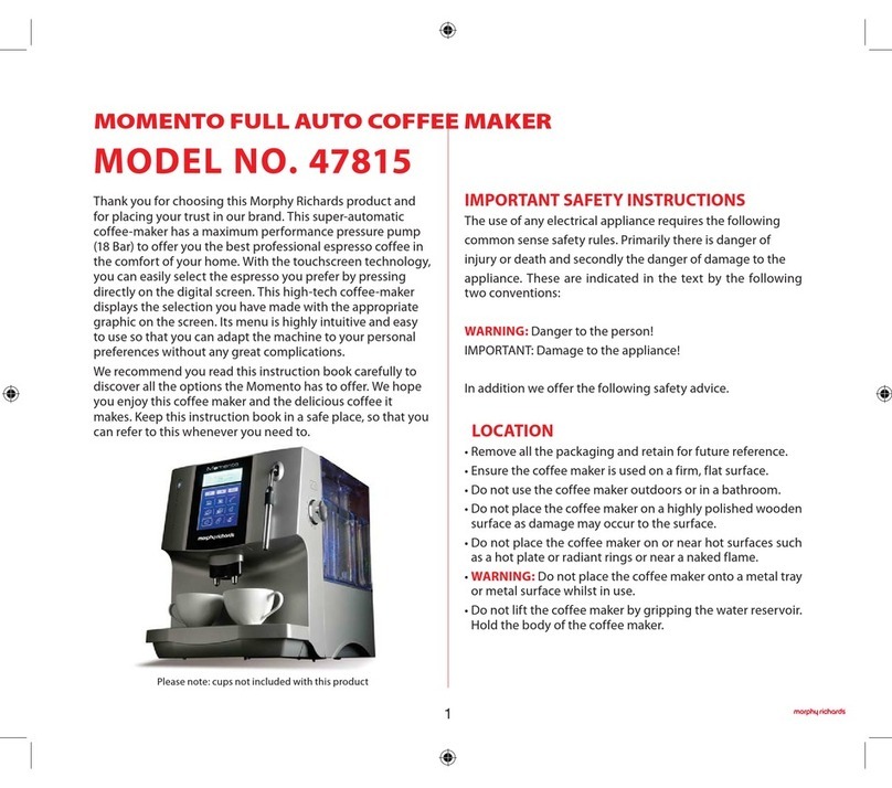 Morphy Richards MOMENTO 47815 Important safety instructions