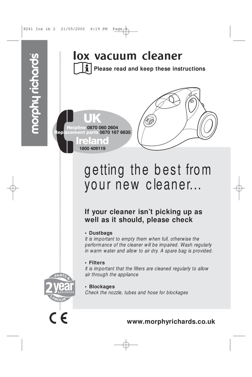 Morphy Richards LOX VACUUM CLEANER manual Morphy Richards LOX VACUUM CLEANER manual
