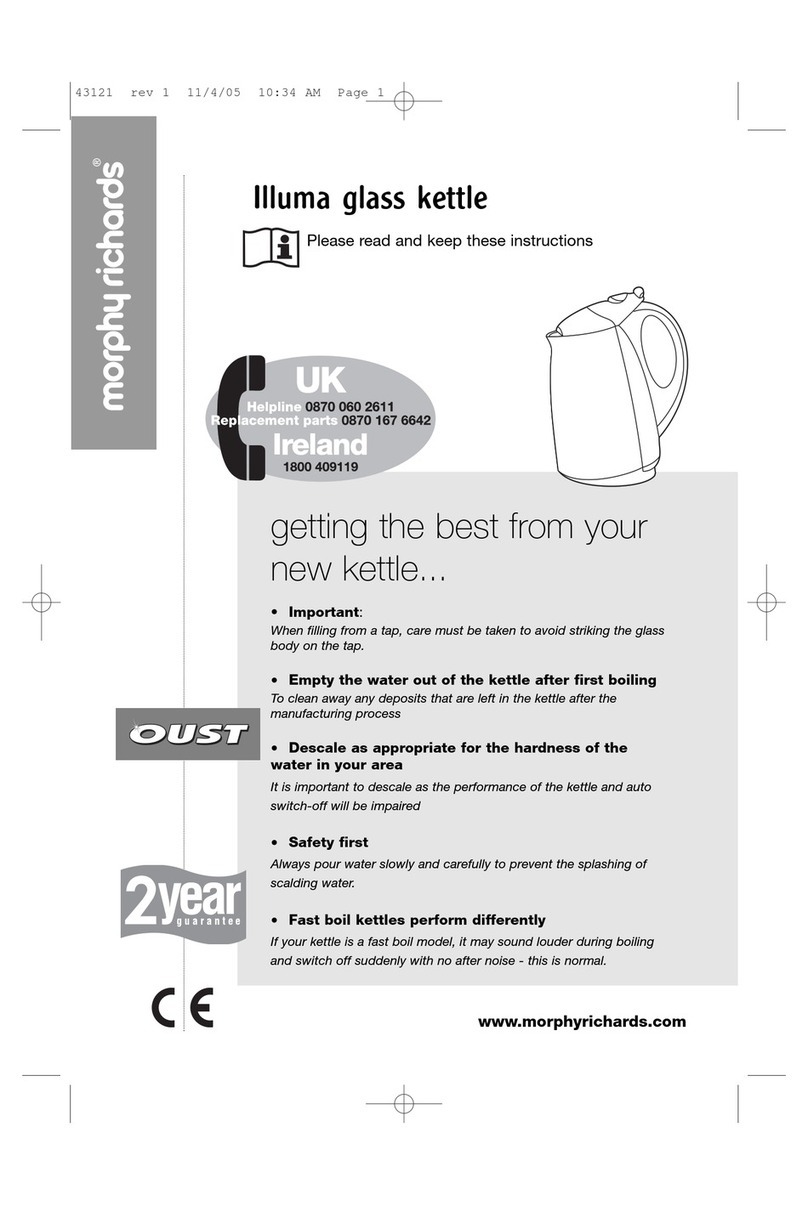 Morphy Richards ILLUMA GLASS KETTLE - REV 1 manual