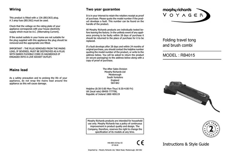 Morphy Richards IBRB4015 User guide