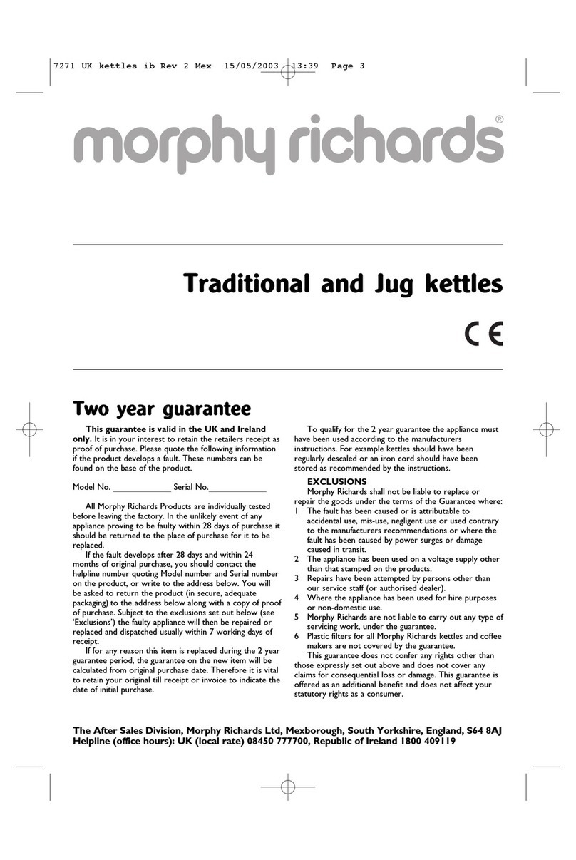 Morphy Richards IBMISCKETT User manual