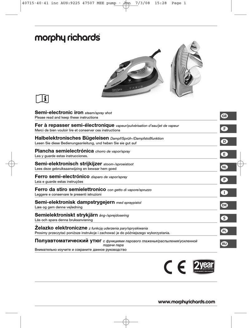 Morphy Richards SEMI-ELECTRONIC 40715 User manual