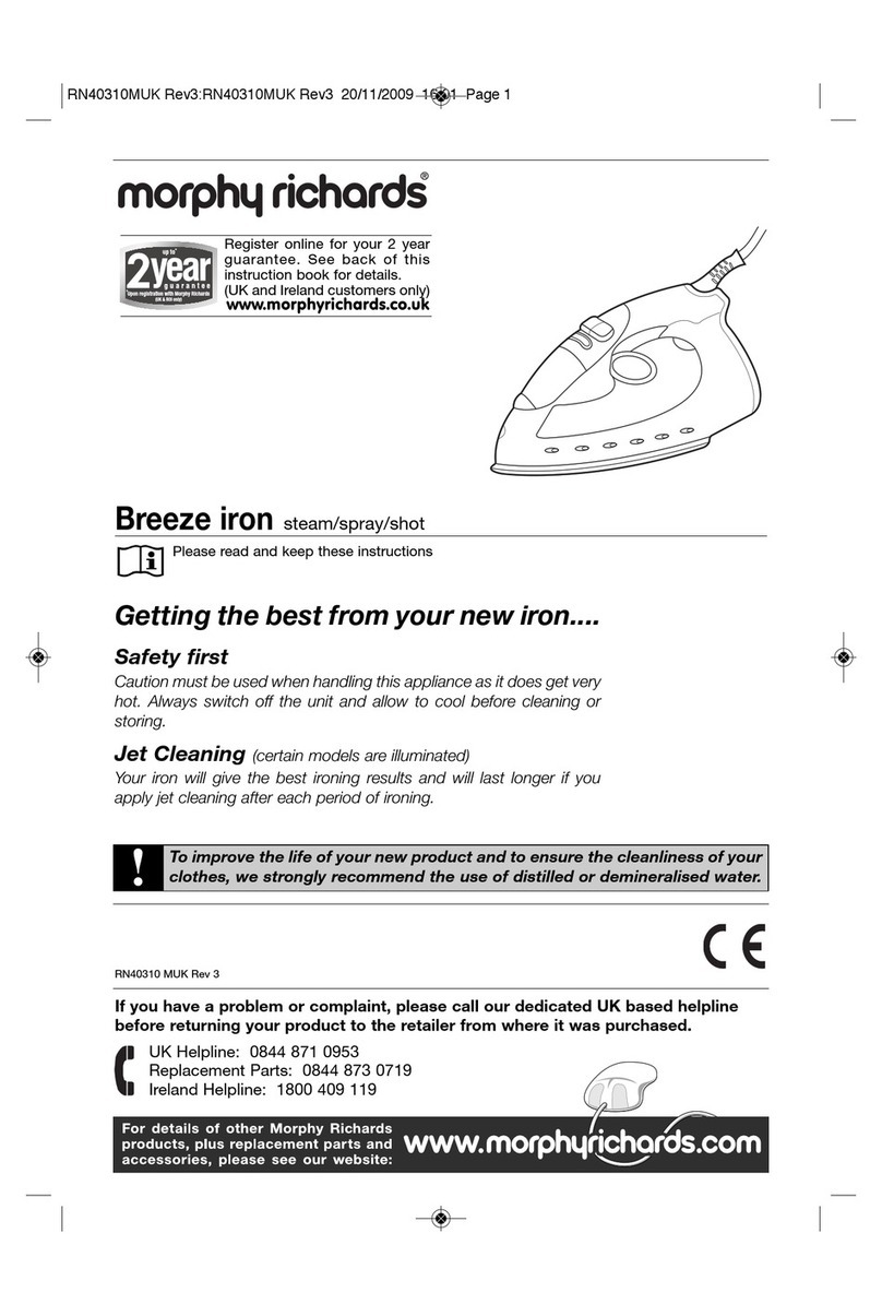 Morphy Richards RN40310MUK - REV 3 User manual