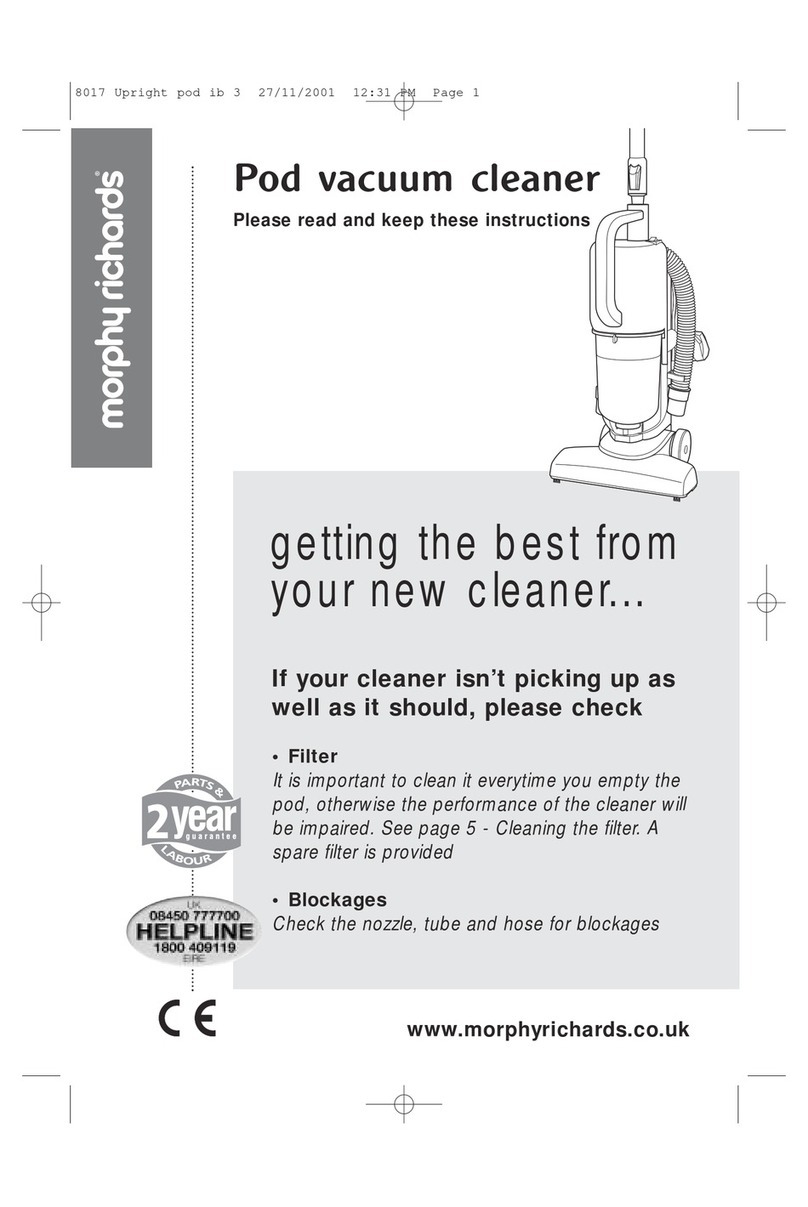 Morphy Richards POD VACUUM CLEANER User manual