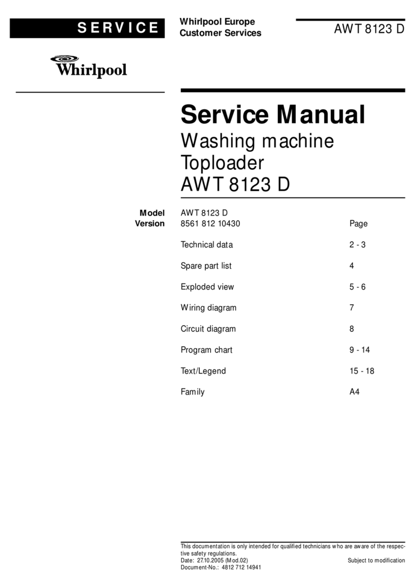 Whirlpool AWT 8123 D - SERVICE User manual