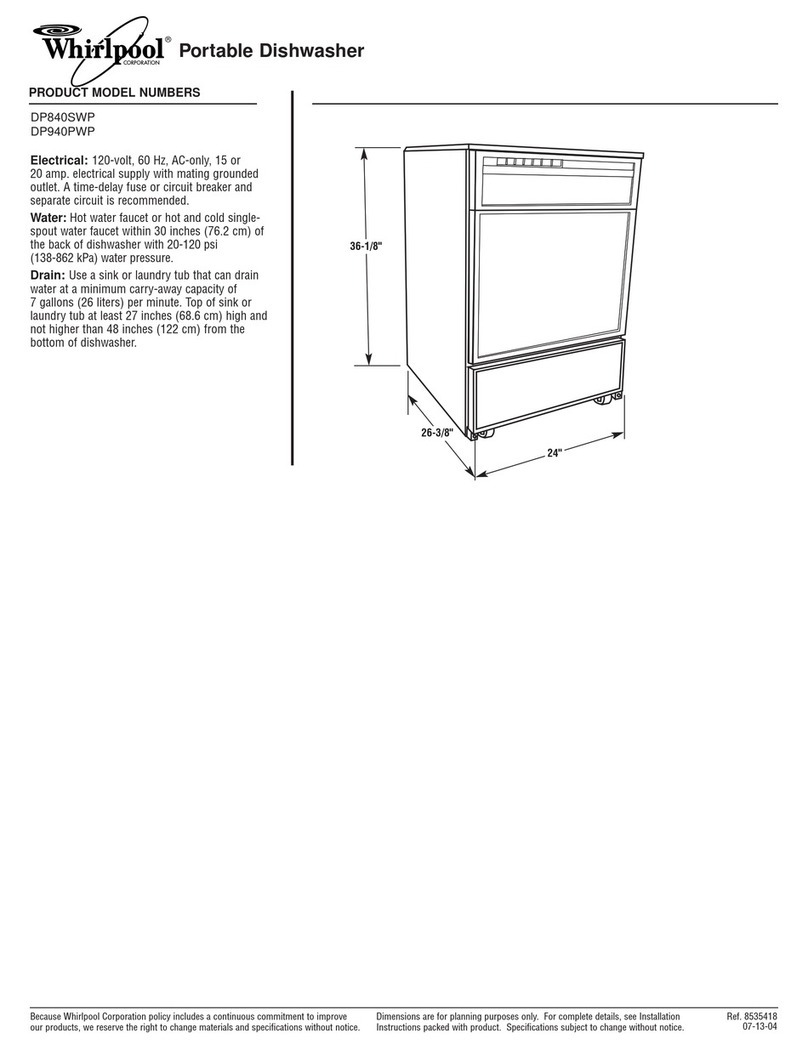 Whirlpool 8535418-D-WH Owner's manual