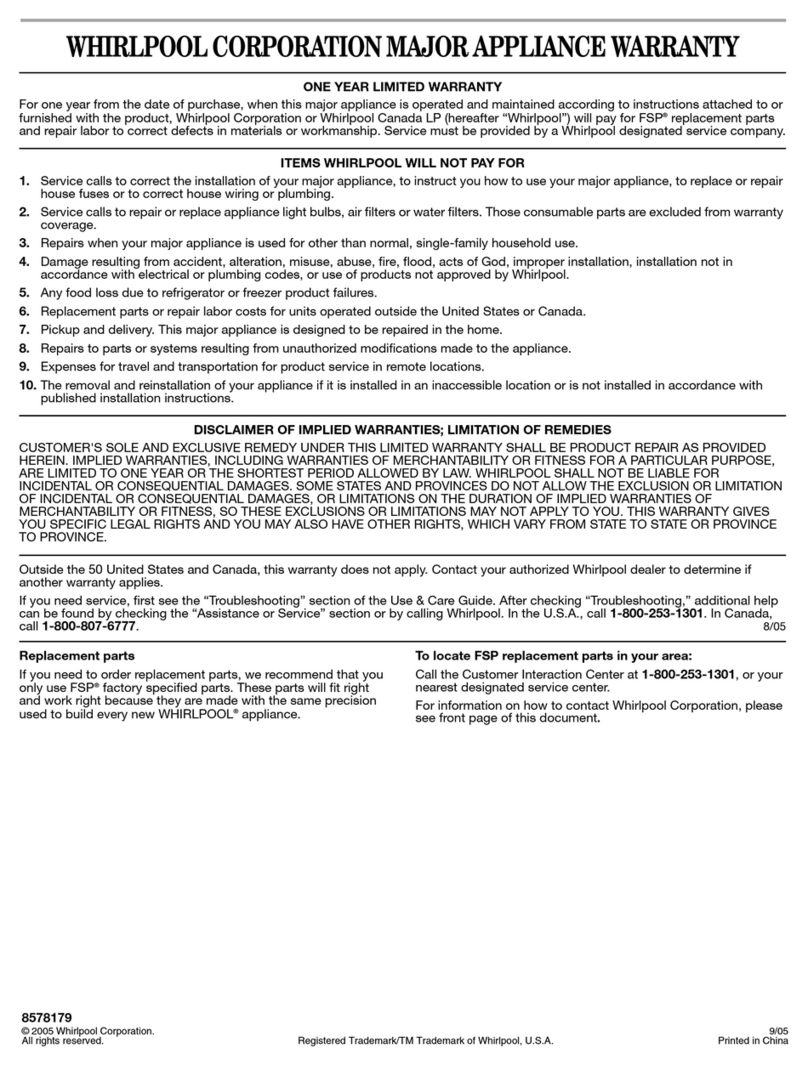 Whirlpool 8578179 Parts list manual