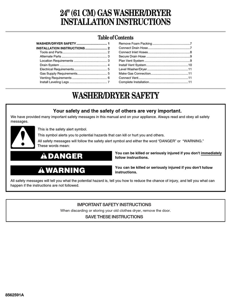 Whirlpool 8562591 User manual