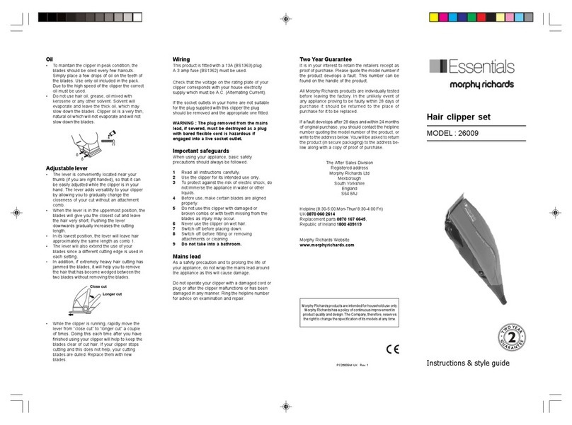 Morphy Richards IB26009 User guide