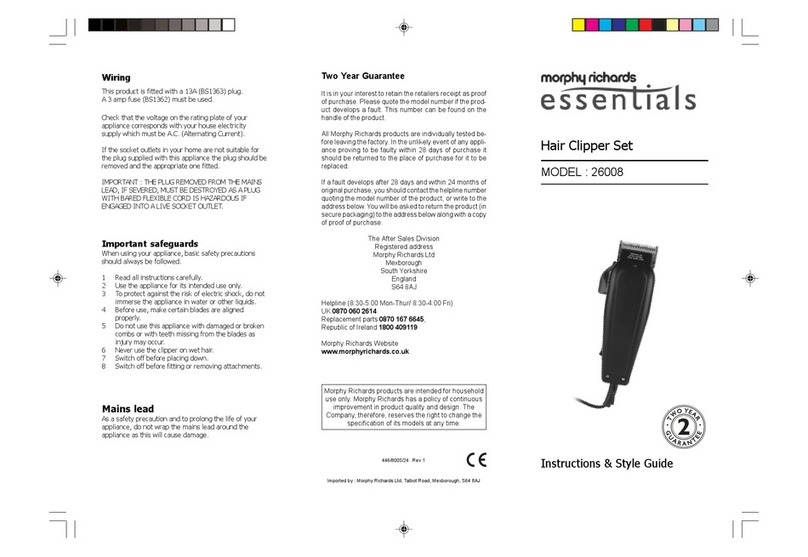 Morphy Richards IB26008 User guide