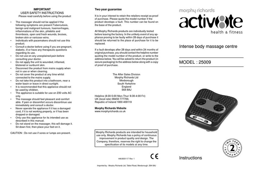 Morphy Richards IB25009 User manual
