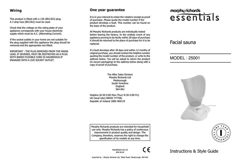 Morphy Richards IB25001 User guide