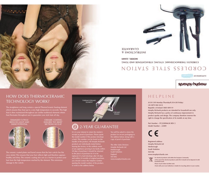 Morphy Richards IB22089 Product information sheet