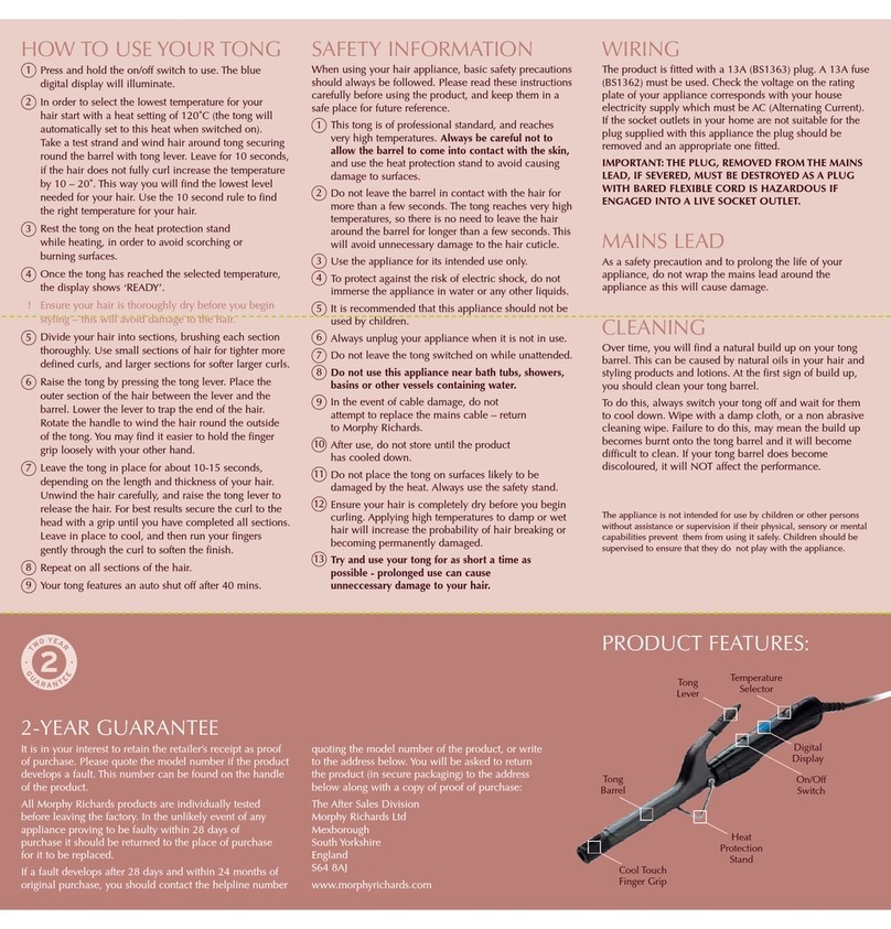 Morphy Richards IB22066 User manual Morphy Richards IB22066 User manual
