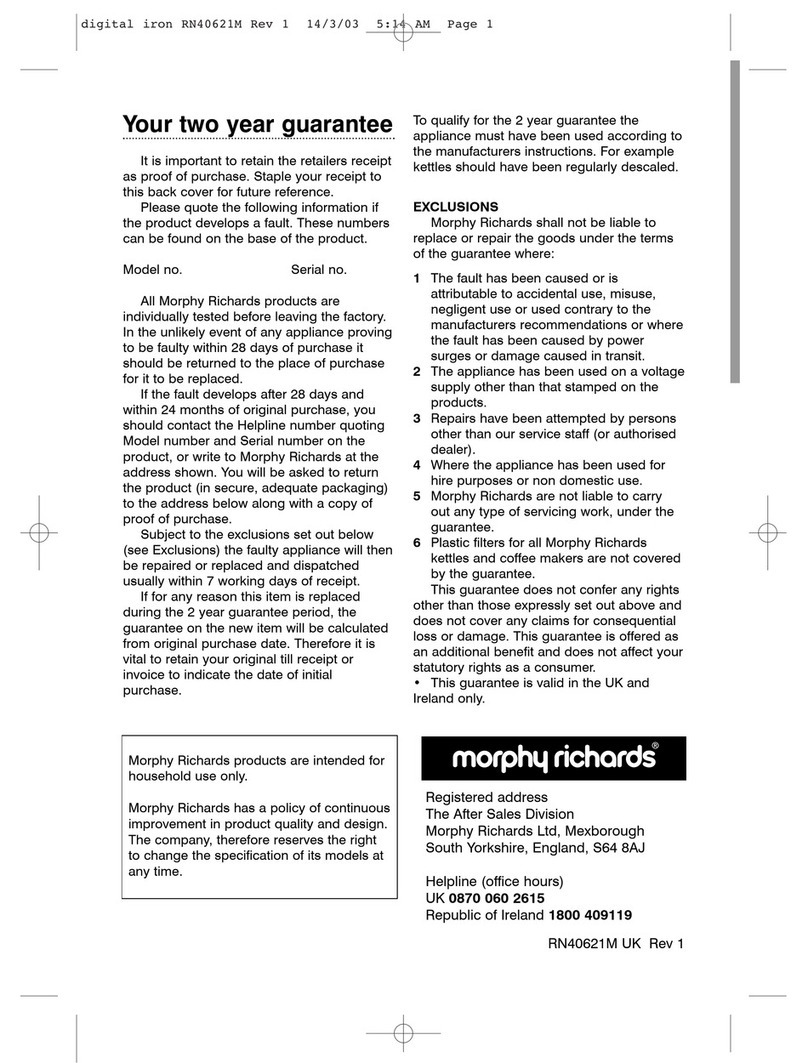 Morphy Richards IB40621 User manual