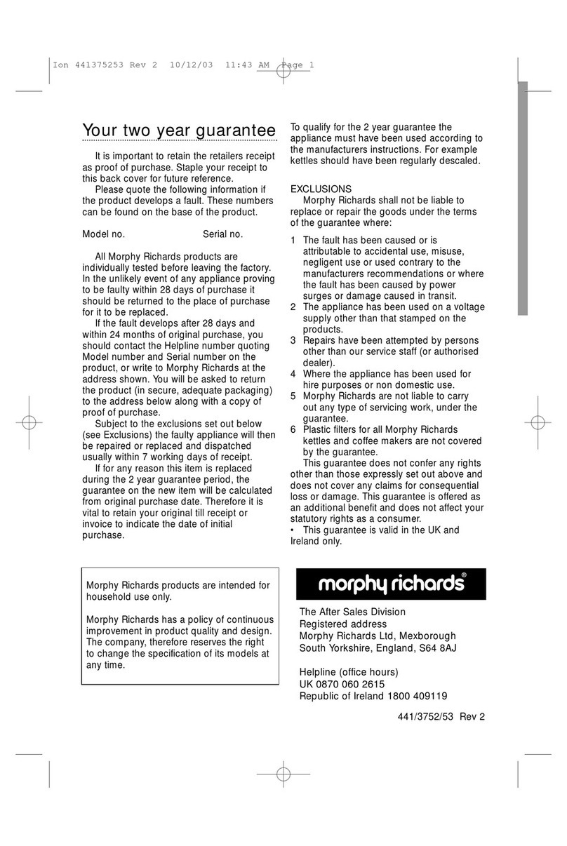 Morphy Richards IB40550 manual