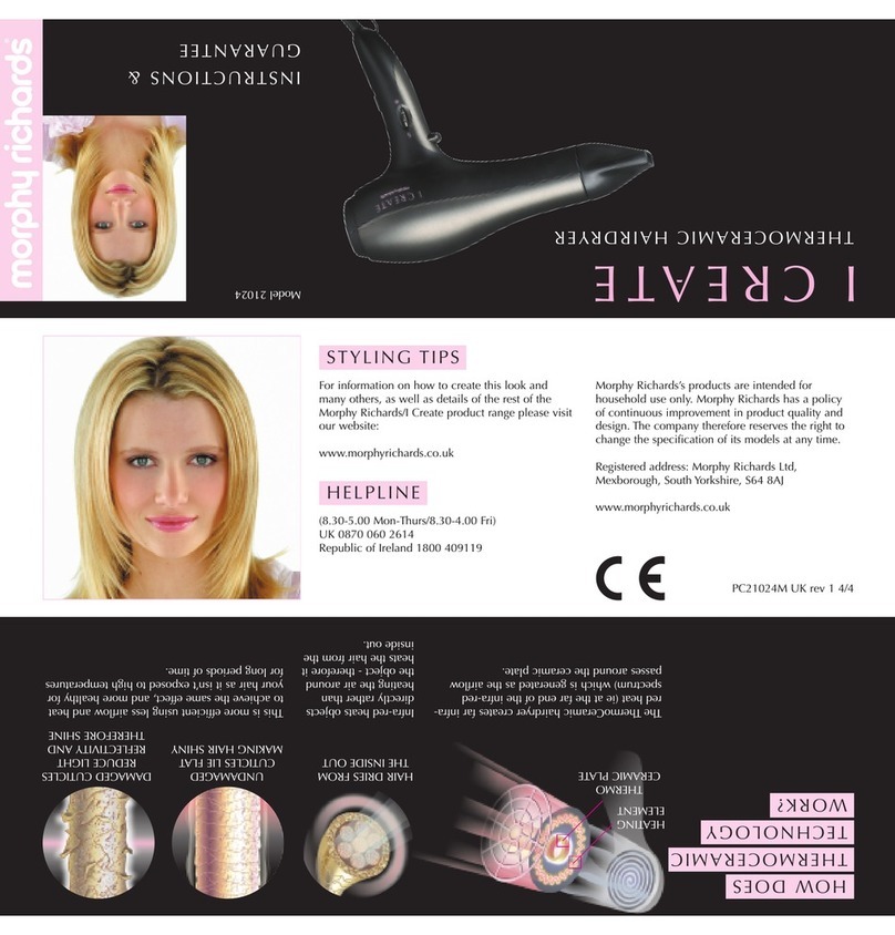 Morphy Richards IB21024 Product information sheet