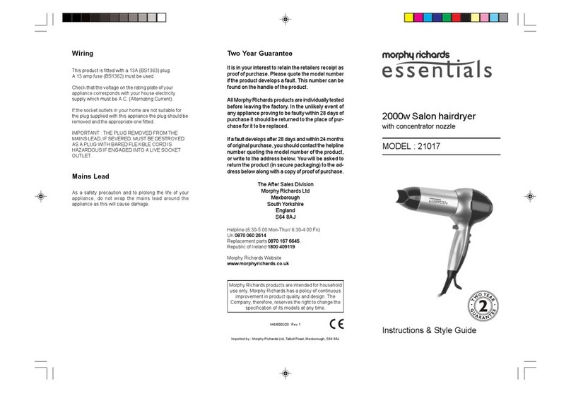 Morphy Richards IB21017 User manual