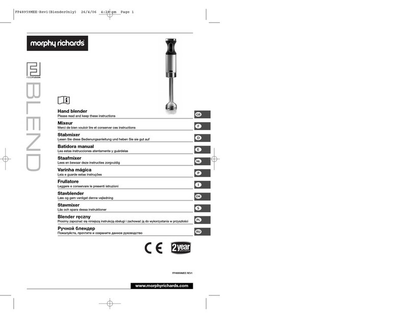 Morphy Richards HAND BLENDER 48959 - AUTRE User manual