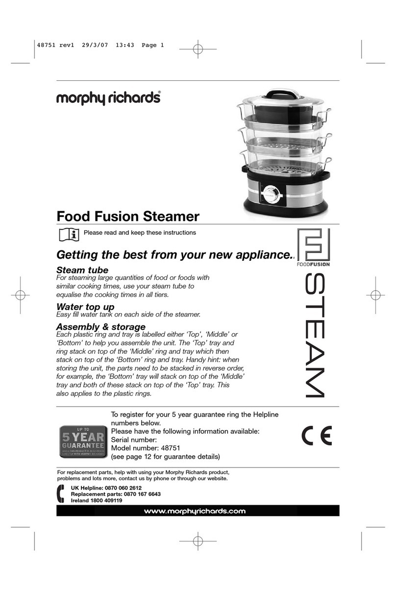 Morphy Richards FOOD FUSION STEAMER - REV 1 User manual