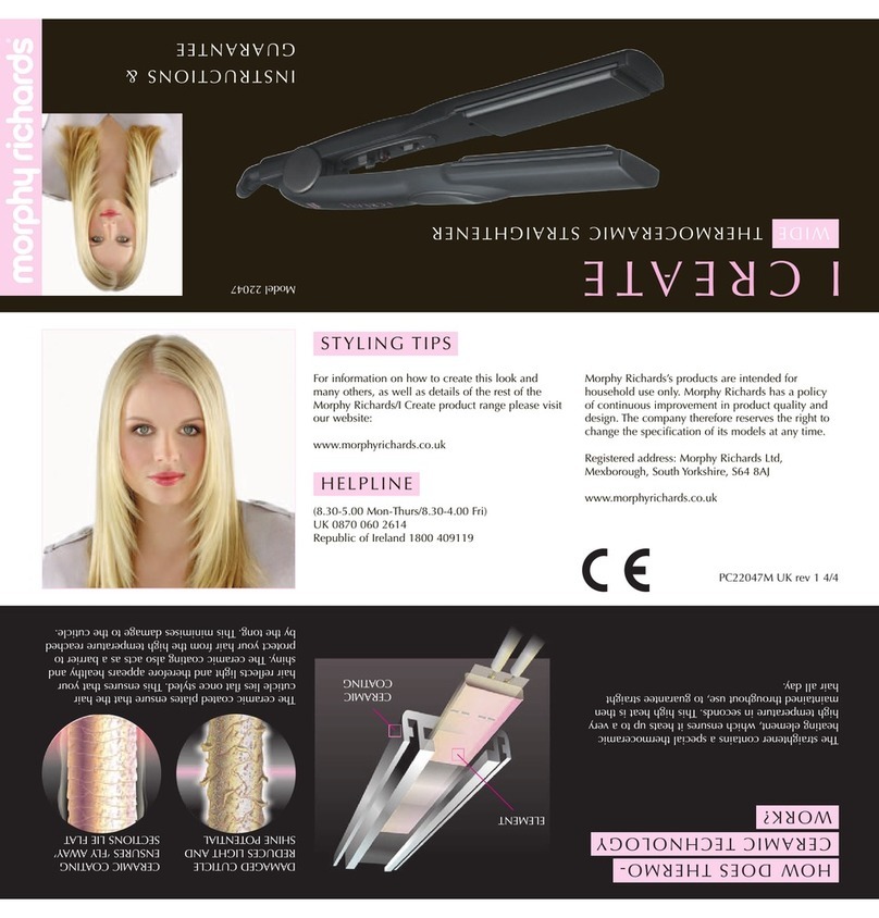 Morphy Richards IB22047 Product information sheet Morphy Richards IB22047 Product information sheet