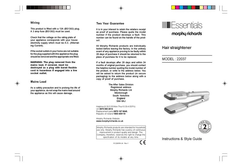 Morphy Richards IB22037 User manual Morphy Richards IB22037 User manual
