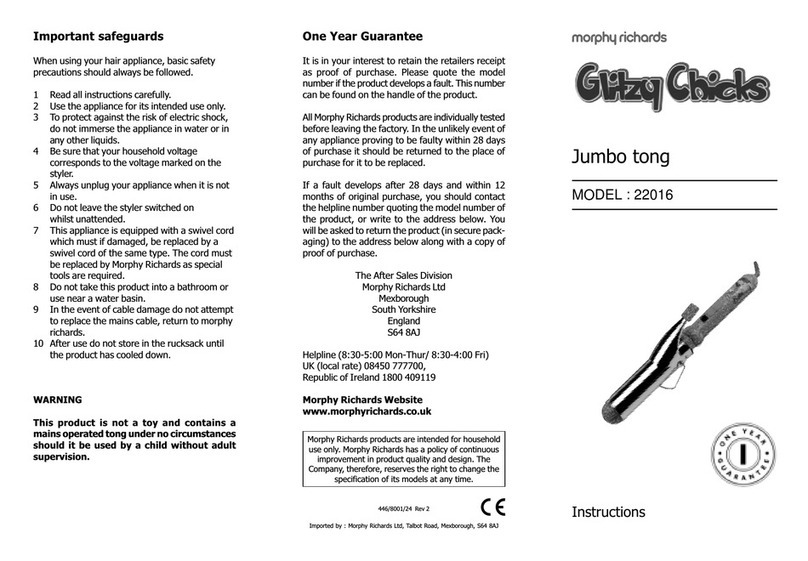 Morphy Richards IB22016 User manual