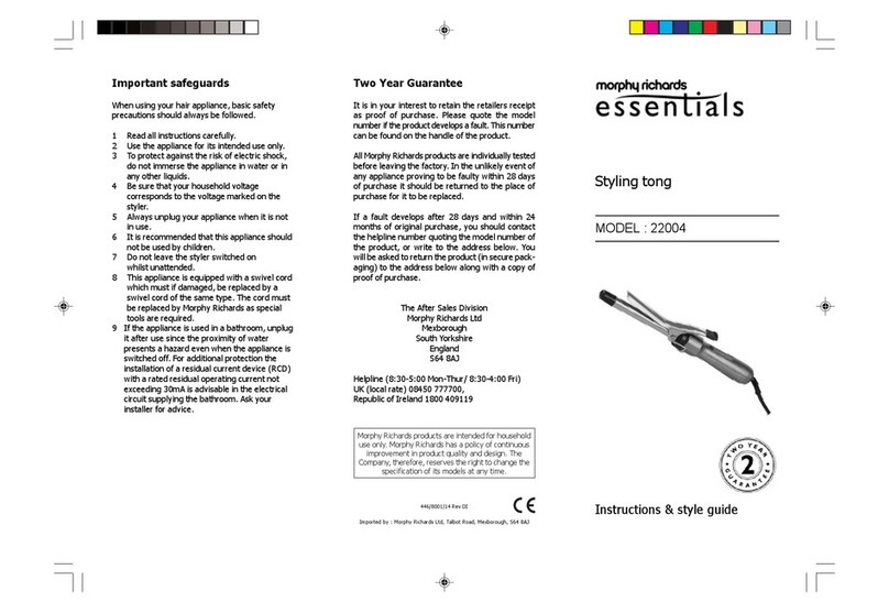 Morphy Richards IB22004 User manual Morphy Richards IB22004 User manual