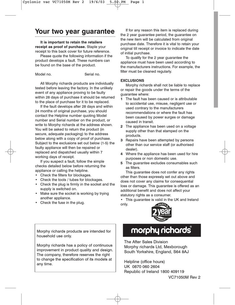 Morphy Richards IB71050 instructions