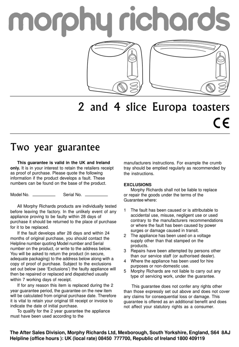 Morphy Richards IBEUROPAT User manual